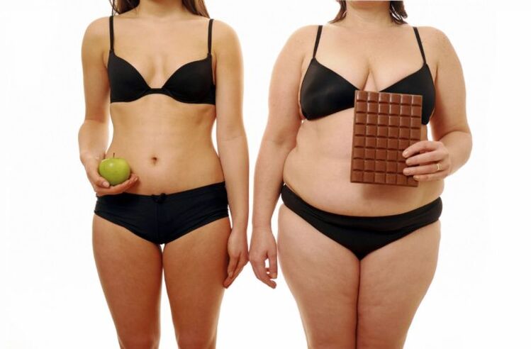 fat and thin woman after losing weight under a month