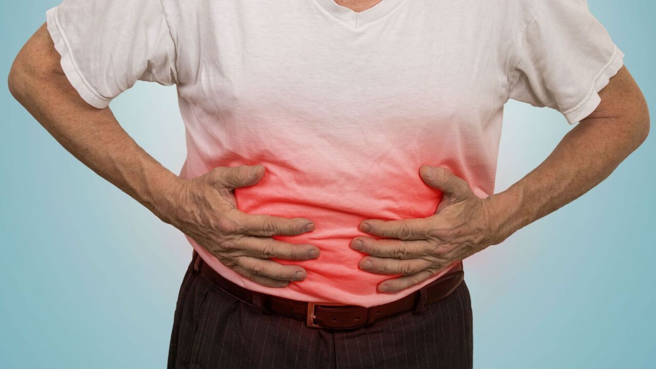 abdominal pain with inflammation of the pancreas