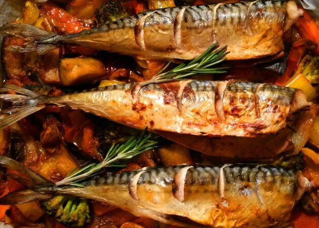 Fried mackerel