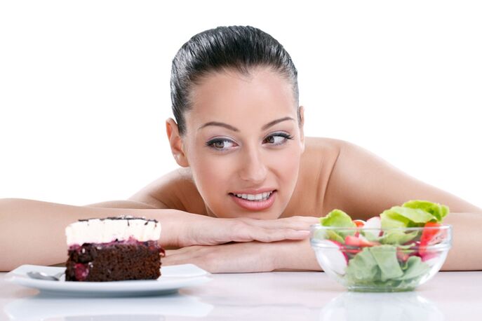 cake and salad is the diet